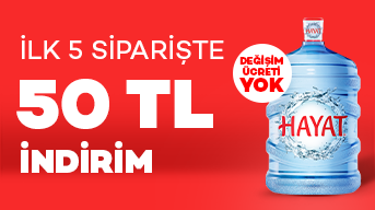 Yeni Üyelere İlk 5 Sipariş 50 TL İndirim