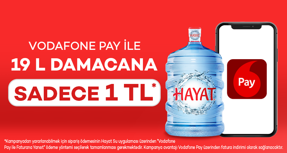 Hayat Su Vodafone 1 TL