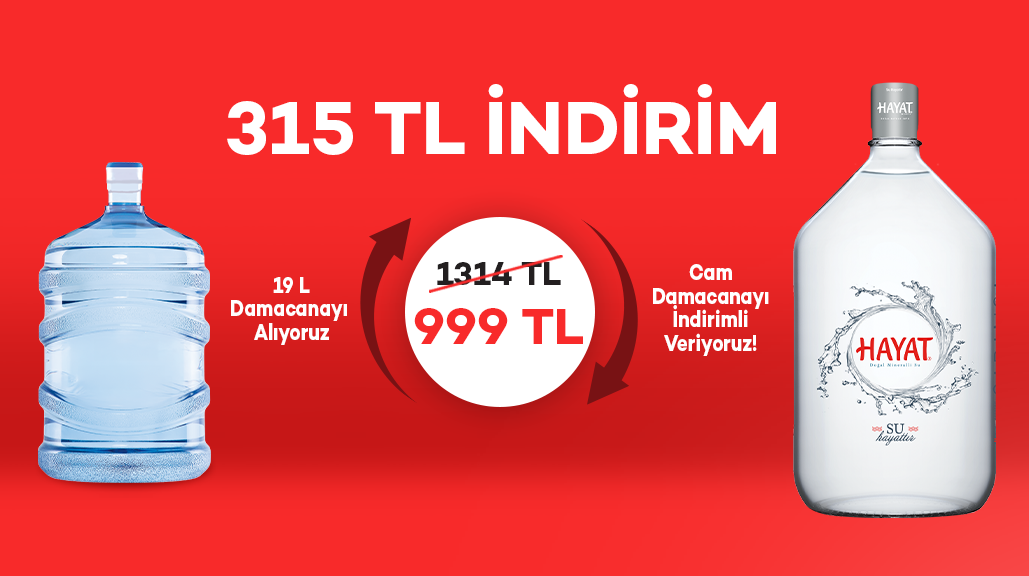 Cam Damacana Sepette 999 TL